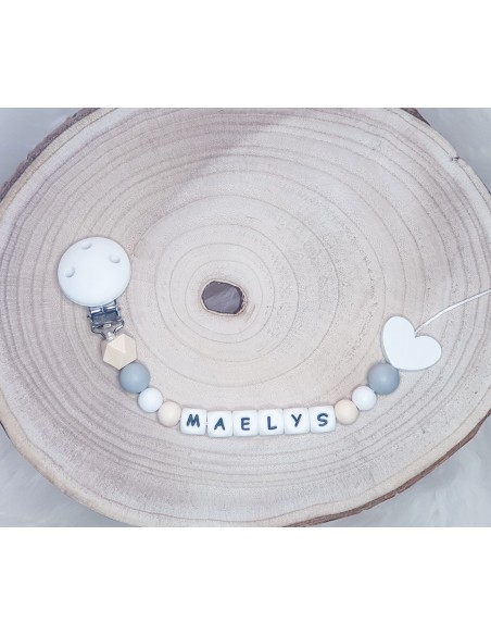 Attache tétine Maelys Coeur