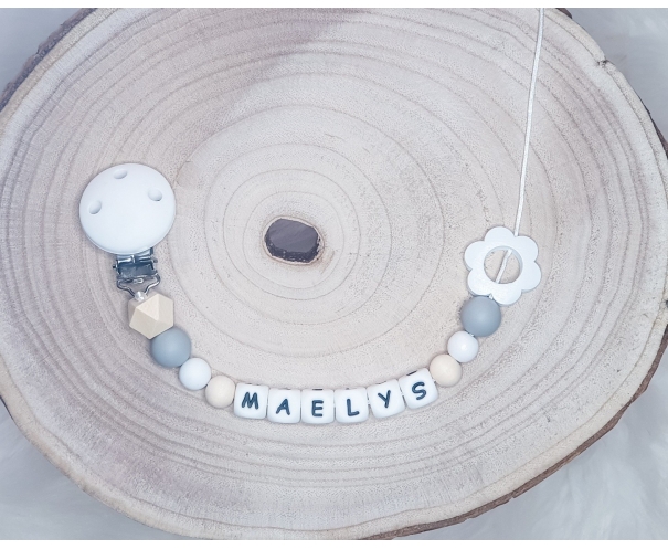 Attache tétine Maelys Fleur