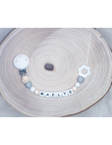 Attache tétine Maelys Fleur