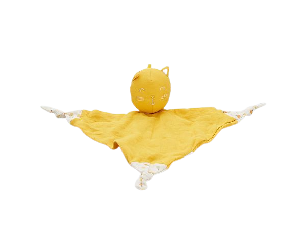 Doudou chaton personnalisé - jaune