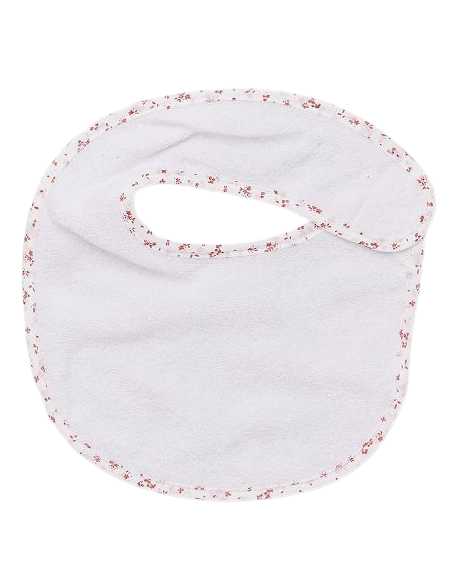 Bavoir naissance Fille - Blanc