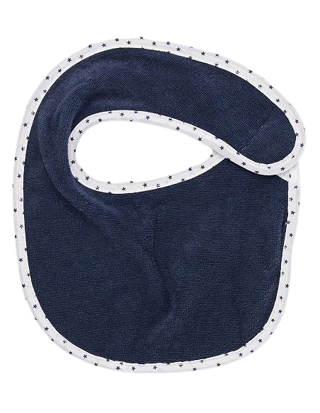 Bavoir naissance Bleu nuit