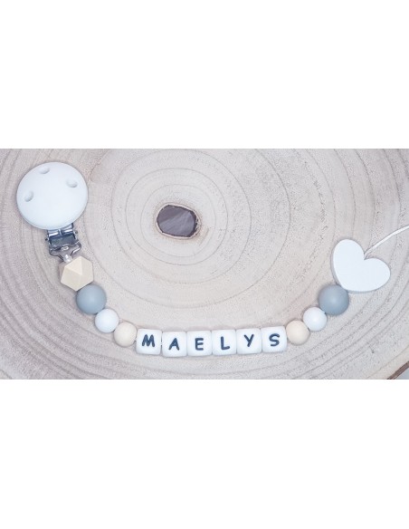 Attache tétine Maelys Coeur