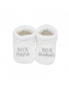 Chaussons bébé 50% Maman 50% Papa