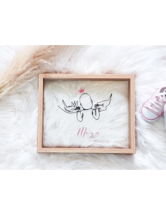Cadre naissance personnalisé Angel