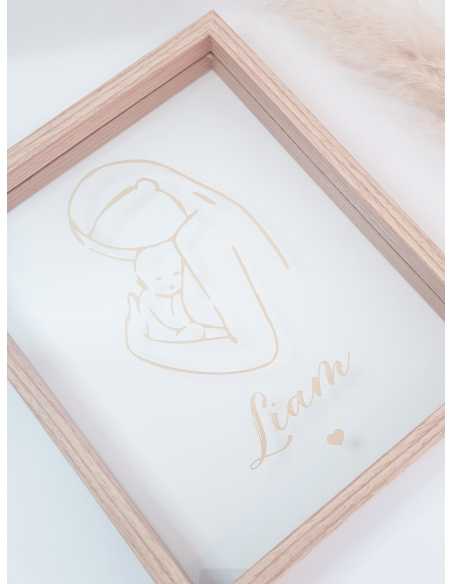 Cadre naissance personnalisé Love