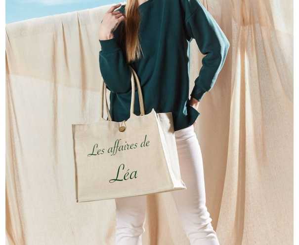 Sac en toile de jute personnalisé