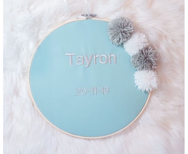 Cadre tambour personnalisé  Pompom