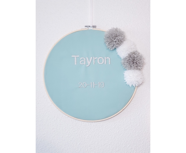 Cadre tambour personnalisé  Pompom